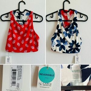 Carve Designs Large Reversible Sanitas Top in Delilah/Georgia